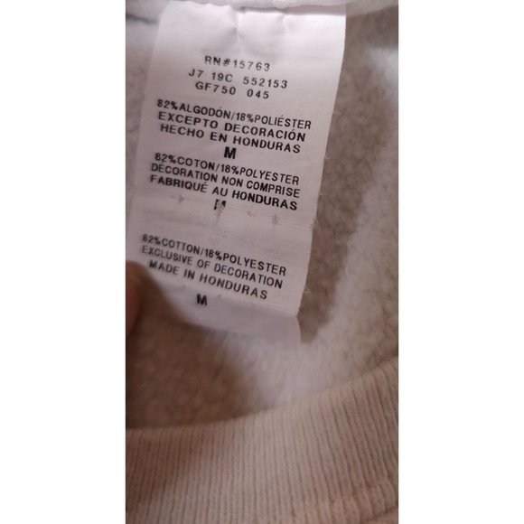 Champion Reverse Weave Medium White Crop Spellout Logo Heavyweight Sweatshirt - Picture 13 of 13